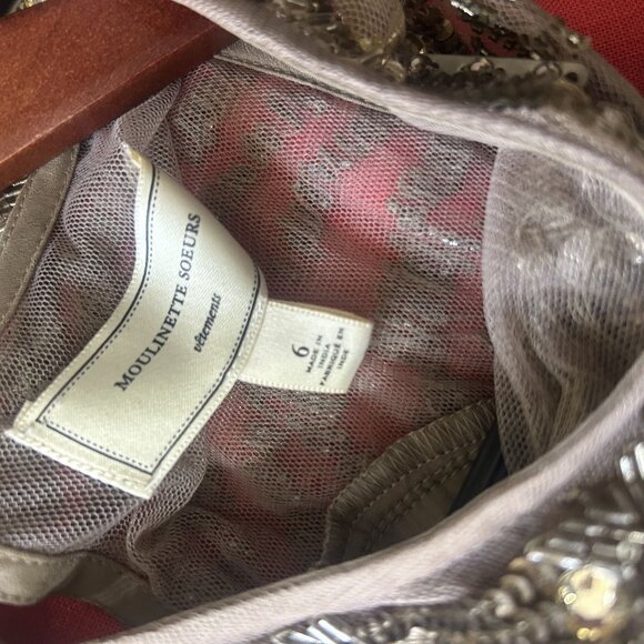 Anthropologie Moulinette Soeurs Beaded Dress size 6 - Picture 3 of 11